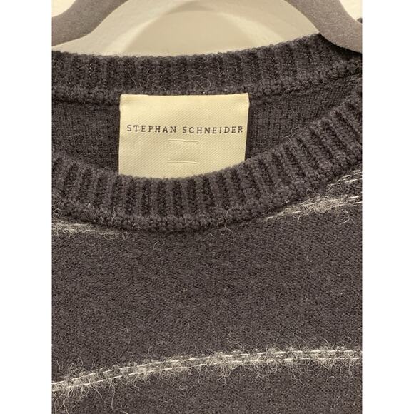 STEPHAN SCHNEIDER Wool/Alpaca Men’s Black & Gray Plaid Sweater Size 5 Small - Picture 2 of 8